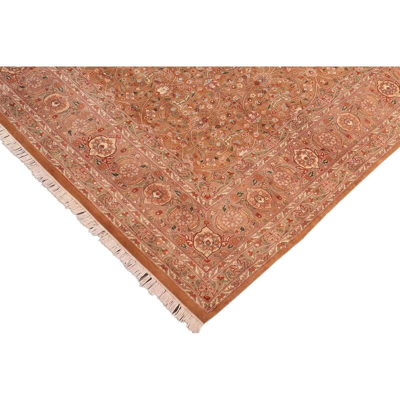 Pak Persian Roselle Brown/Green Wool Rug 8'1'' x 10'10'' 8 ft. 1 in