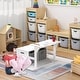 preview thumbnail 6 of 7, UTEX Kids Table and Chair Set, 3-in-1 Convertible Activity Kids Table Set, White