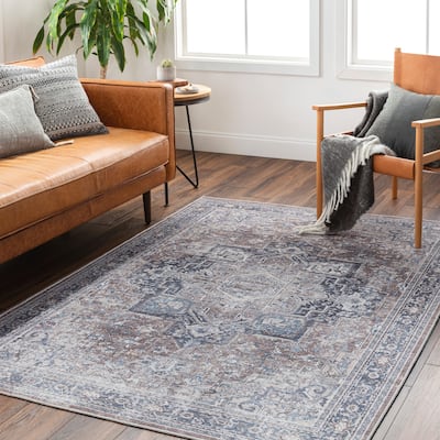 Livabliss Bram Distressed Persian Washable Area Rug