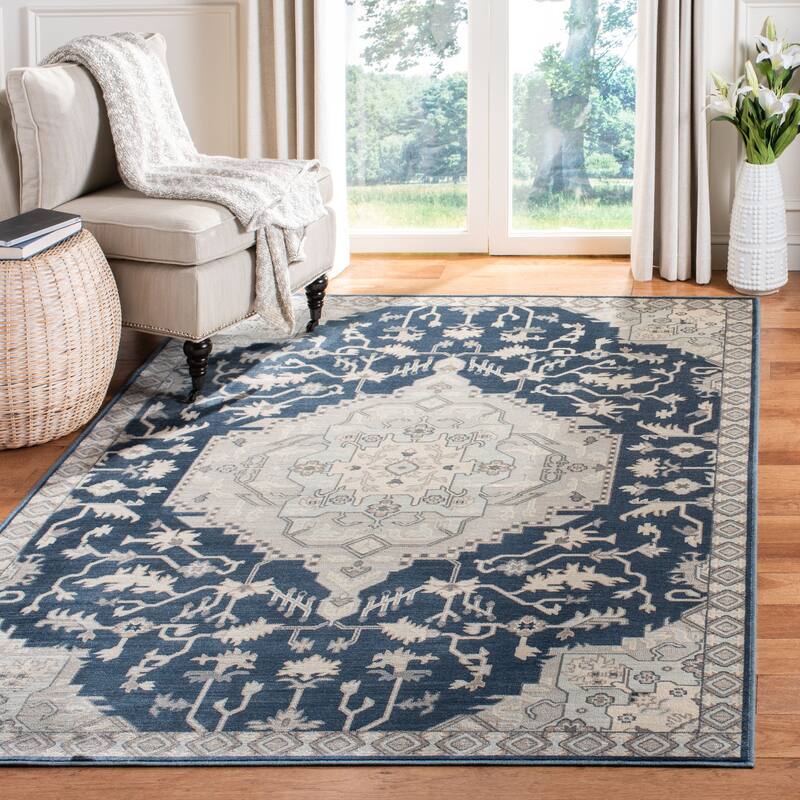 SAFAVIEH Vintage Naomi Oriental Viscose Rug - 3'3" x 4'7" - Slate/Blue