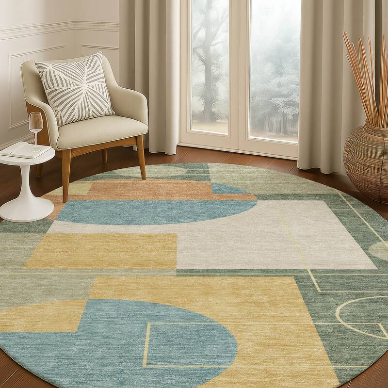 Machine Washable Indoor/ Outdoor Modern Filly Chantille Rug