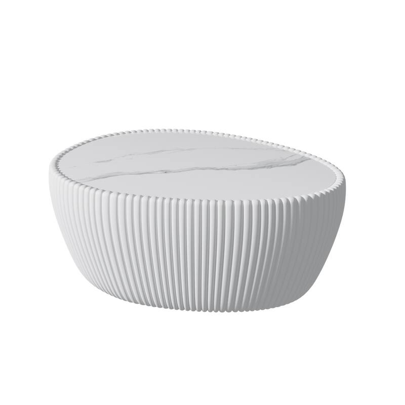 Modern Luxury Goose Eggs Shape Coffee Table with Marble Top