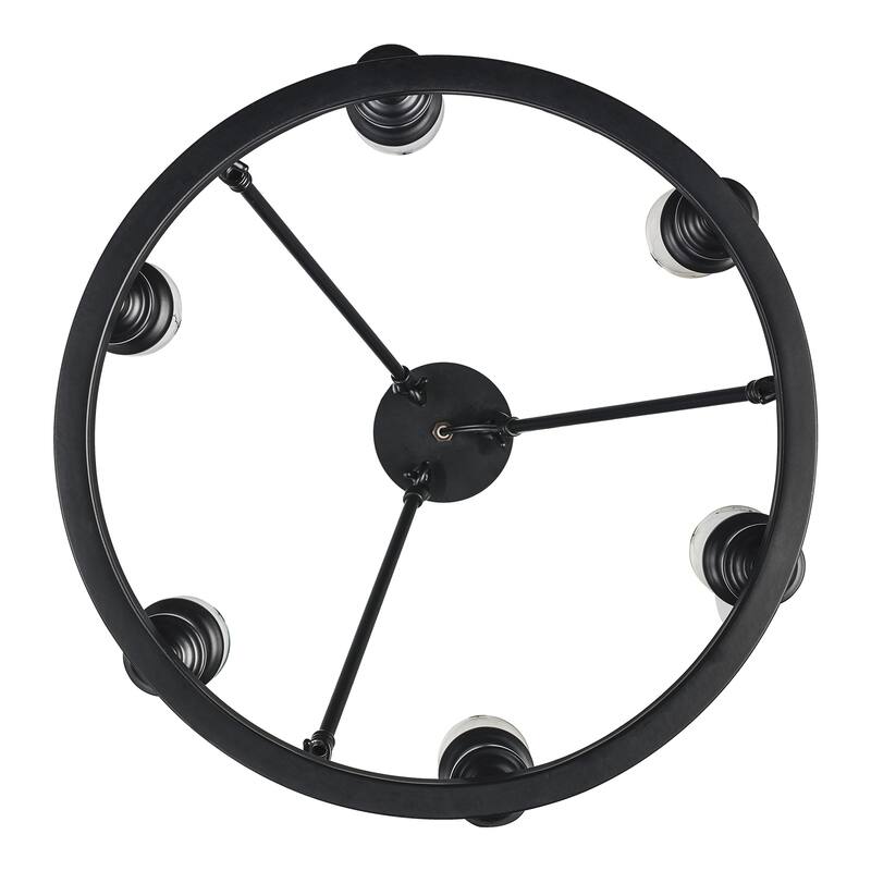 Trans Globe Underwood 6 Light Chandelier in Rubbed Oil Bronze