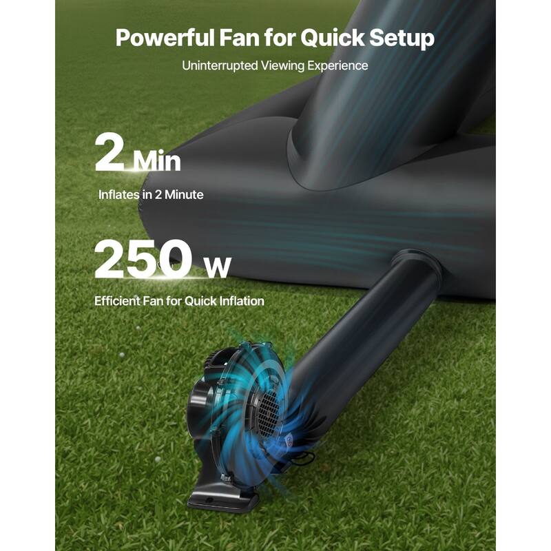 Inflatable Movie Screen, Inflatable Projector Screen with Portable Storage Bag, 16:9 Easy Set Up Movie Projection for