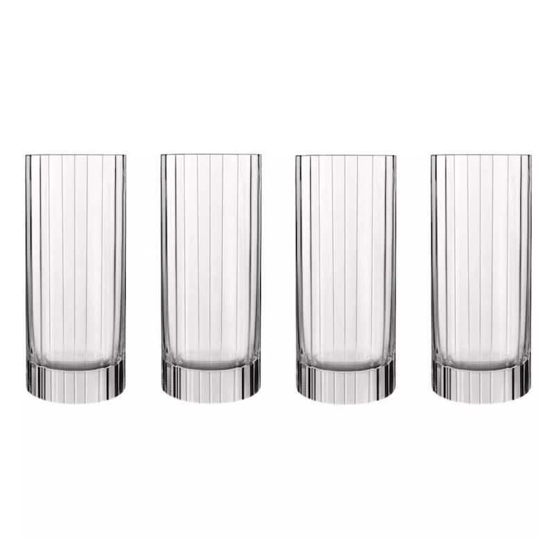 Luigi Bormioli Bach Beverage Drinking Glass Set of 4 - 16.25 oz - 16.25 oz - Clear