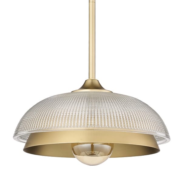slide 2 of 5, Golden Lighting 0309-M1L RPG Crawford 12" Wide Pendant Brushed Champagne Bronze