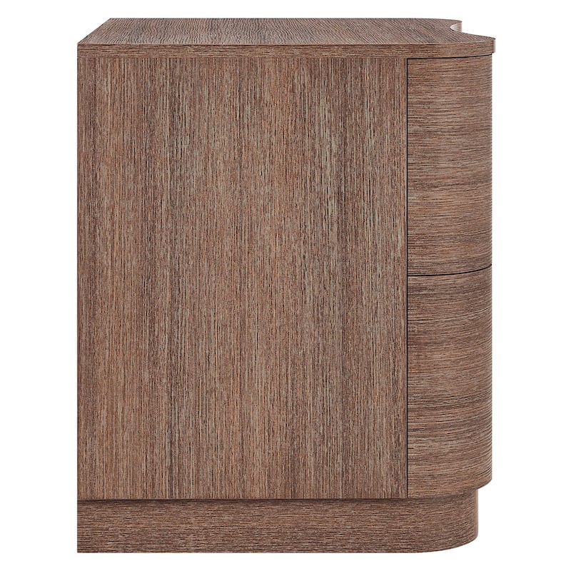 Mirae 2-Drawer Curved Nightstand