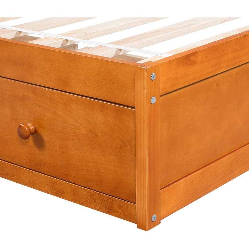 Nestfair Twin Size Platform Storage Bed with 3-Drawers