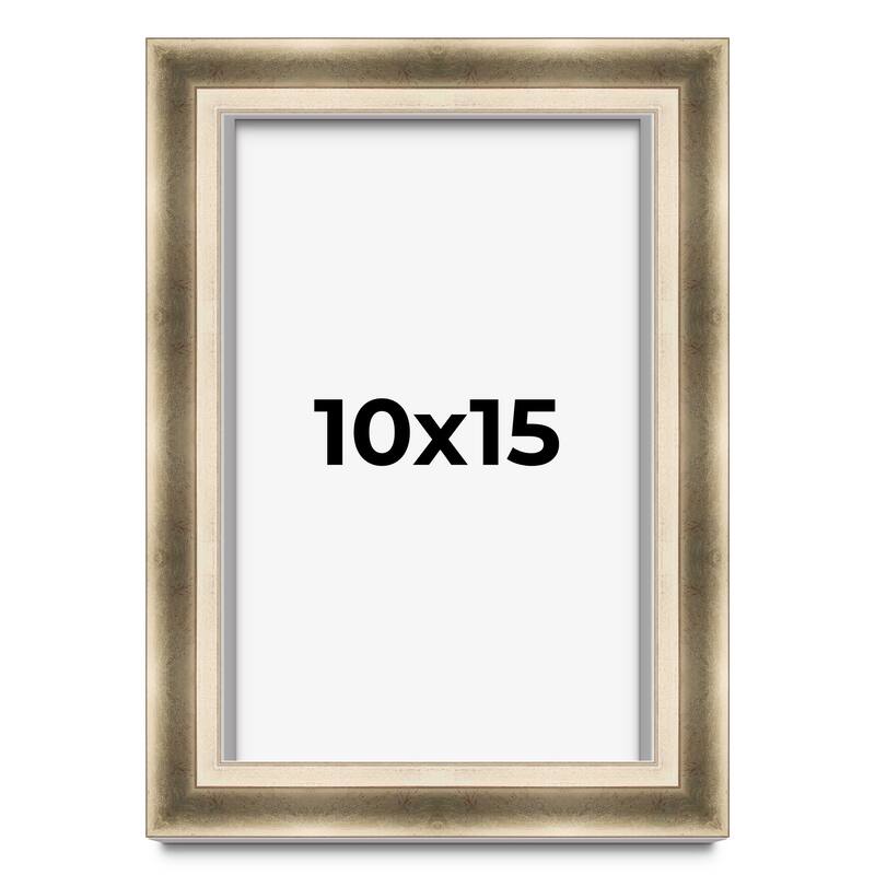 10x15 Shadow Box Frame Silver | 1.75 inches Deep Real Wood Traditional