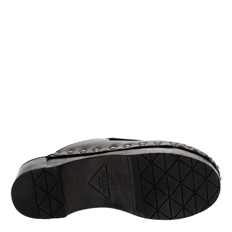Prada Studded Leather Clogs