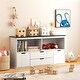 preview thumbnail 2 of 9, Costway Kids Toy Storage Organizer Wooden Bookshelf TV Stand with - See Details