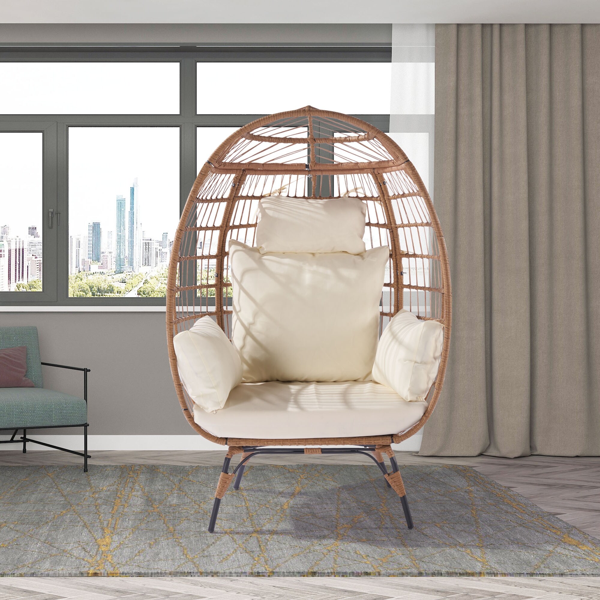 Free standing new arrivals wicker egg chair