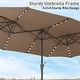 preview thumbnail 6 of 7, 15ft Patio Umbrella Outdoor Market Umbrella with Base and LED Lights