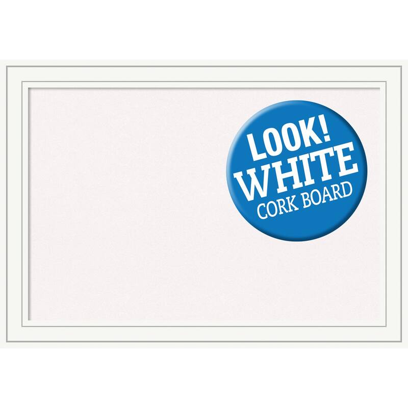 Framed White Cork Board, Craftsman White - extra large - 41 x 29"