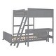 preview thumbnail 20 of 26, Modren Full over Full Bunk Bed With Desk,Solid Construction For Bedroom