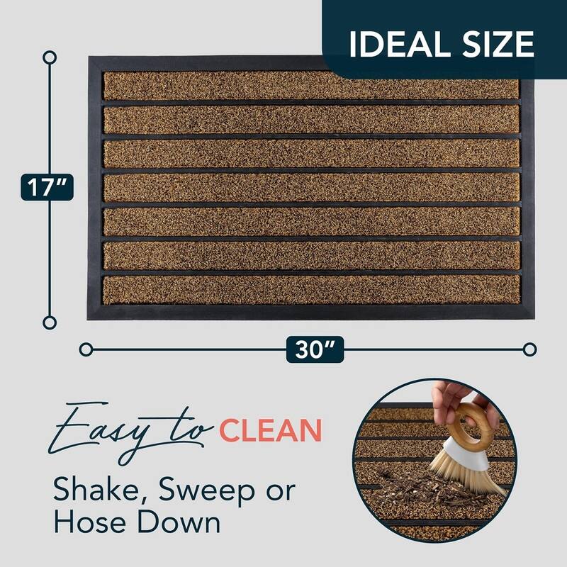 Dirt Trapping Outdoor Welcome Mats - Non-Slip