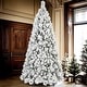 preview thumbnail 2 of 15, Flocked Pre-Lit Christmas Tree with Warm White Lights