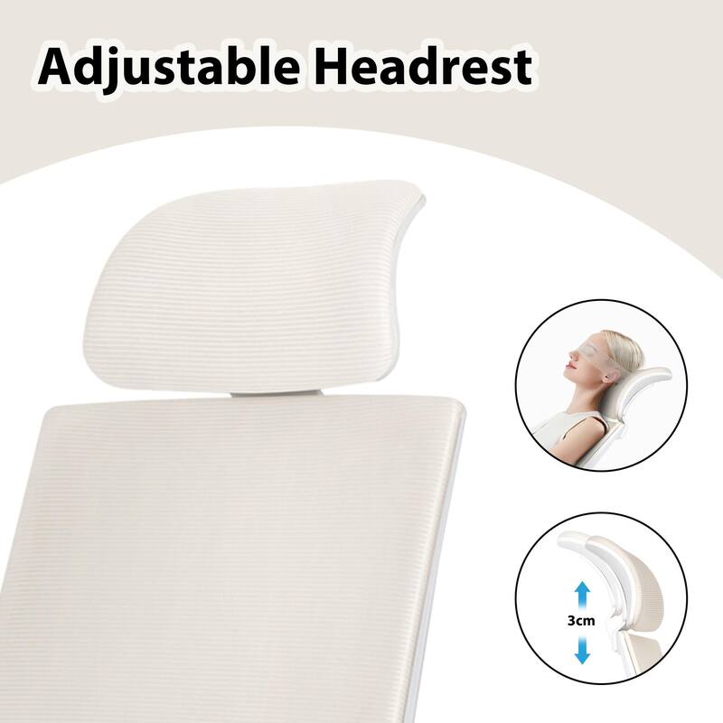 Ergonomic Mesh Office Chair with Adjustable Lumbar Support & Footrest