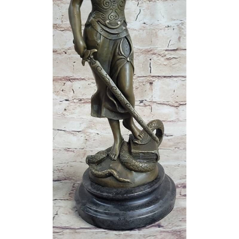 Bronze Blind Lady Of Justice Scales Law Lawyer Attorney Office Statue Sculpture