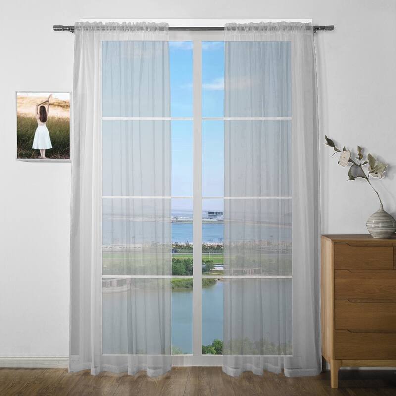 Shatex sheer curtains Outdoor Mosquito Netting Curtain 63x84 Gary - 63*96in