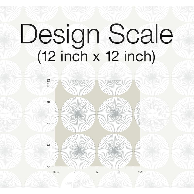 Irvine 20' L x 20.5" W Starburst Peel and Stick Wallpaper