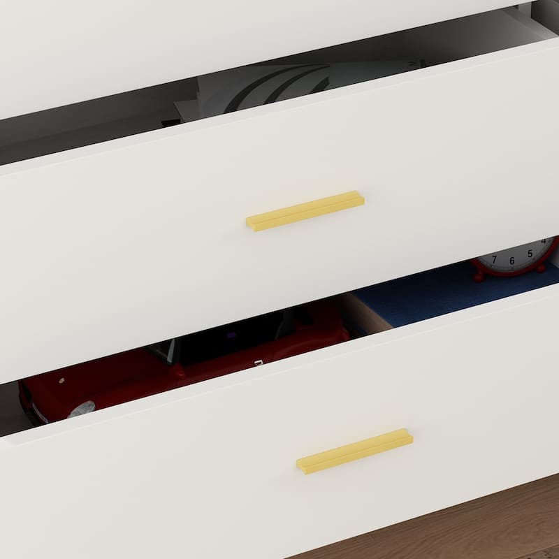 Kerrogee Modern 6-Drawer Storage Chest Dresser Drawer Organizers