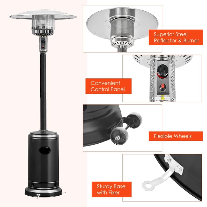 Garden Propane Standing LP Gas Steel Accessories Heater - 7.25 ft