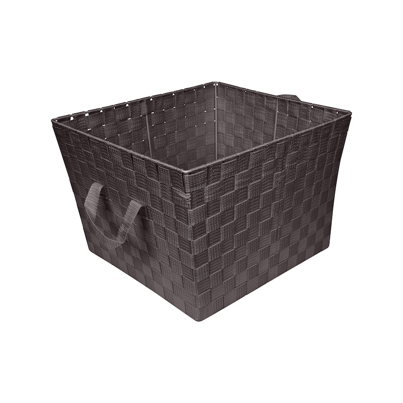 Simplify Large Woven Storage Bin in Chocolate - 13"x15"x10"