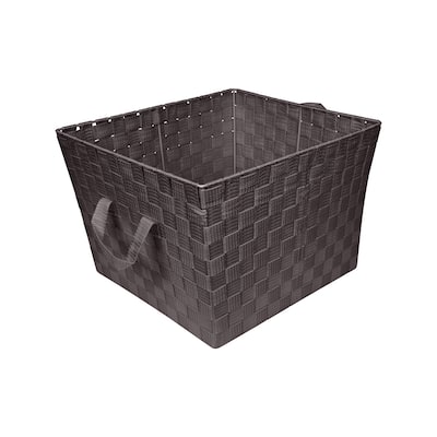 Simplify Large Woven Storage Bin in Chocolate - 13"x15"x10"