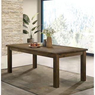 Guster Rustic Golden Brown Rectangular Dining Table