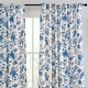preview thumbnail 19 of 25, HLC.ME Scarlet Floral & Birds Back Tab Rod Pocket - Light Filtering Darkening Curtain Panels, Pair Blue - 52 W x 84 L per panel - 2PC