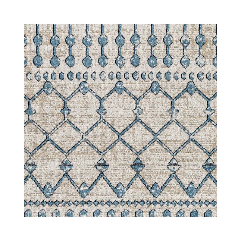 Livabliss Lavadora Bohemian Diamond Washable Area Rug