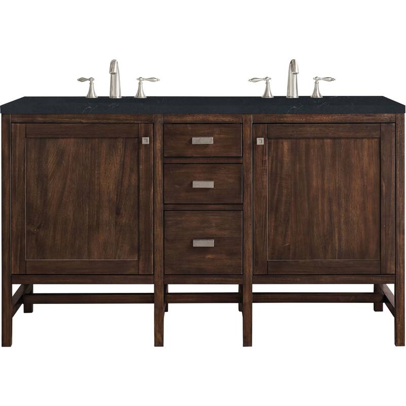 James Martin Vanities Addison 60" Double Basin Hardwood Vanity Set - Mid Century Acacia - Wood Finish