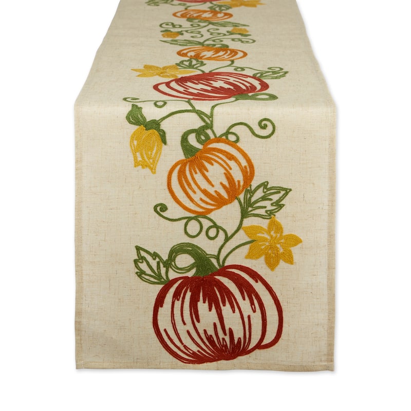 DII Embroidered Table Runner 14x70