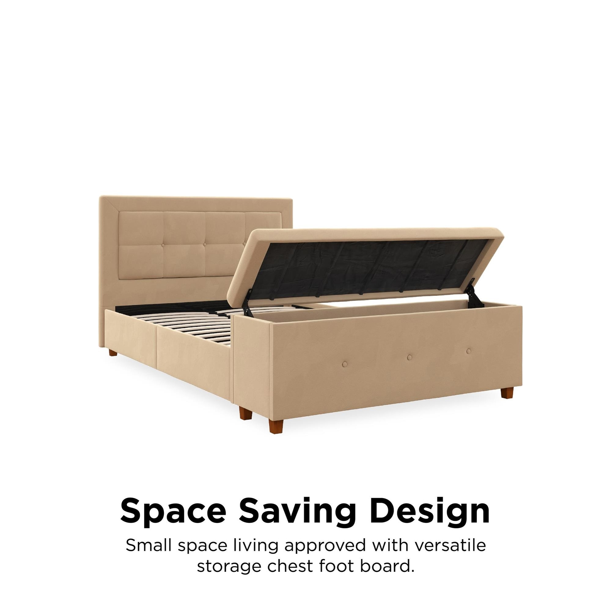 Avenue Greene Dustin Upholstered Bed With Storage Chest On Sale Overstock 31602256