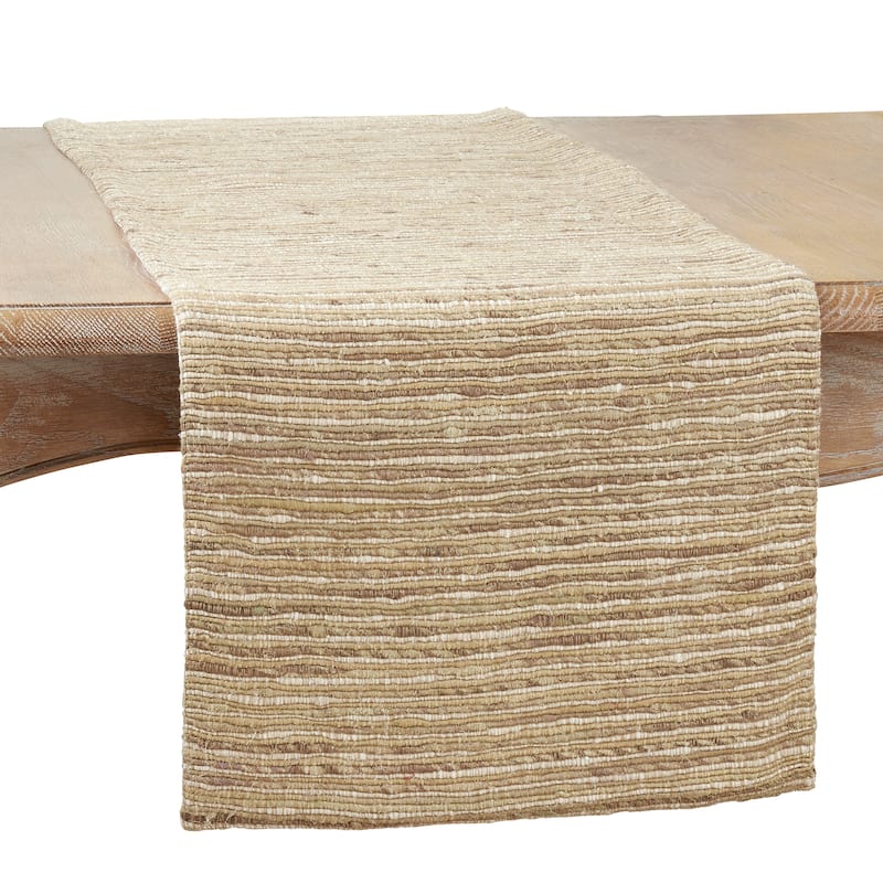 Table Runner With Striped Chindi Design - 16"x72"