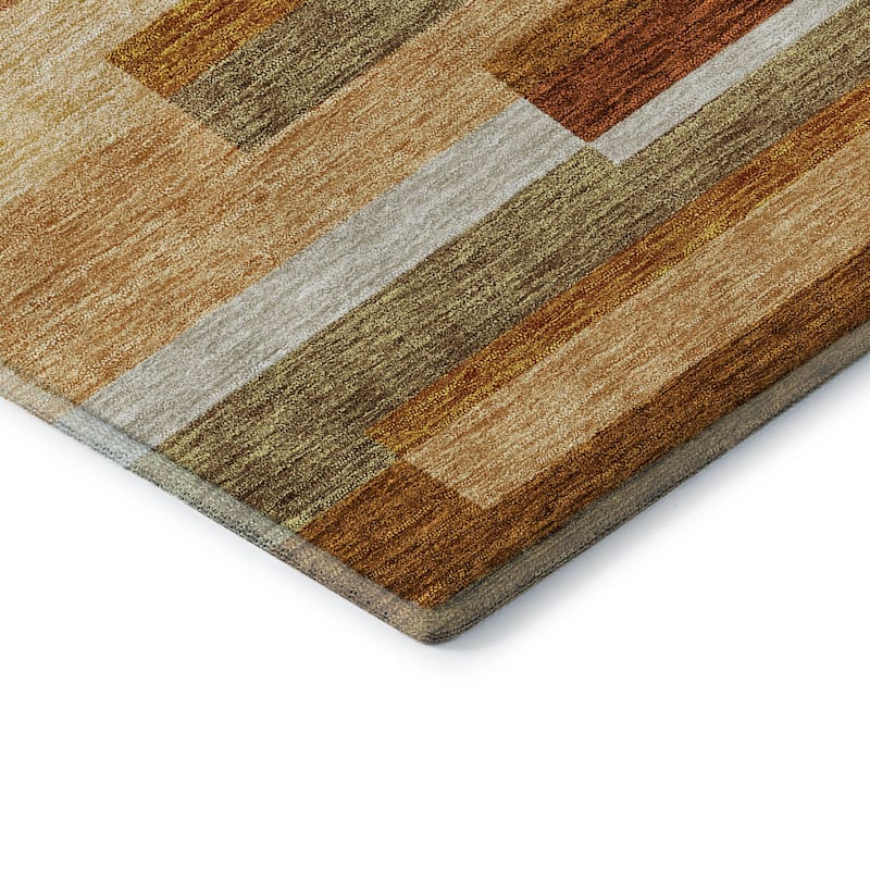 Premium Washable Super Soft Stripes Stacked Mayfield Rug