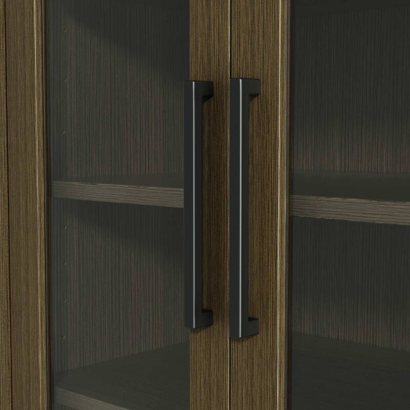 Laura 16-28 Inch Bath Storage Glass Cabinet