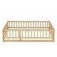preview thumbnail 20 of 20, Full Size Floor Bed, Montessori Floor Bed with Fence and Door, Kids Montessori Bed Full Size