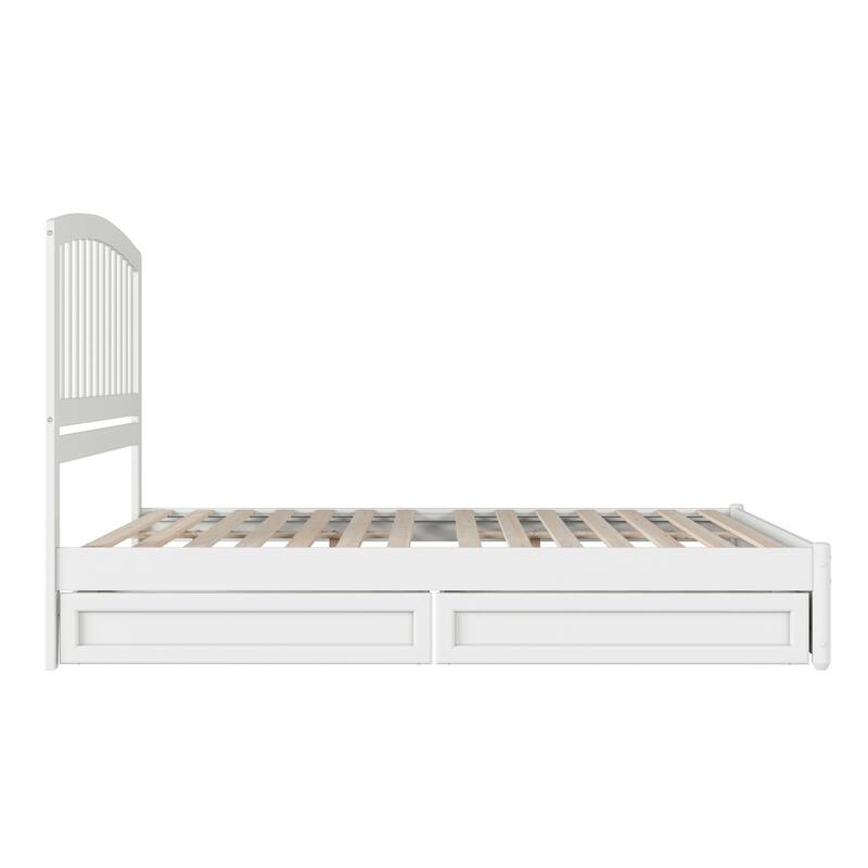 Lucia Platform Bed with Panel Footboard and Storage Drawers