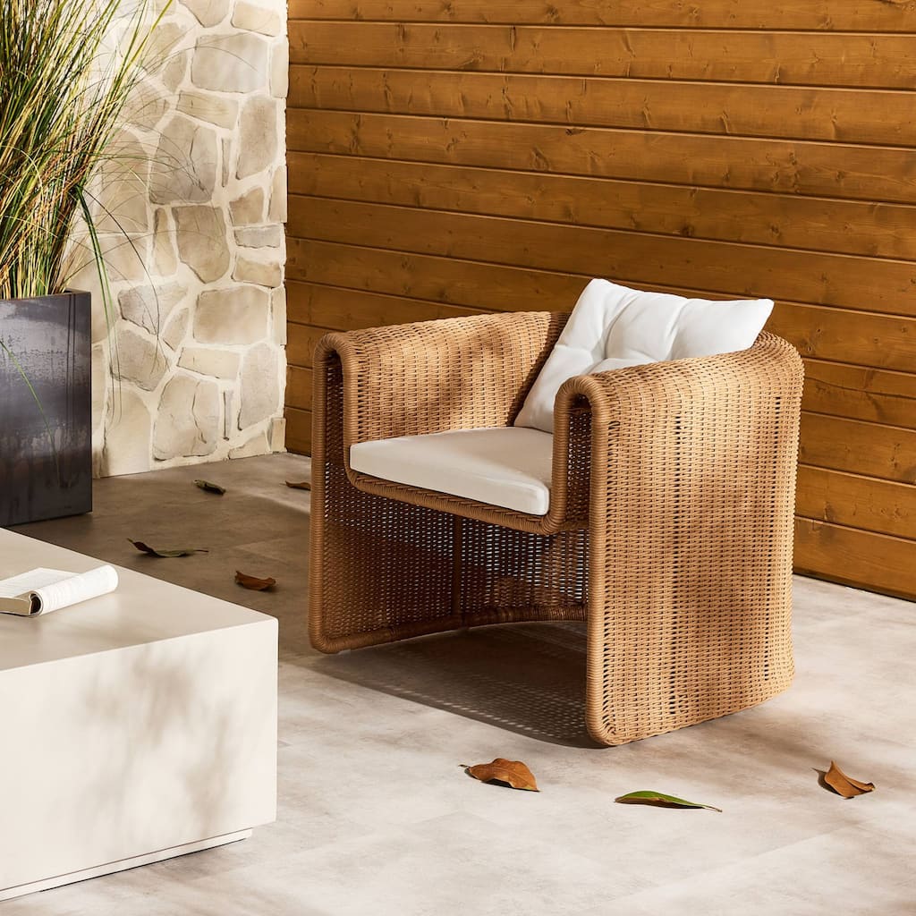 Tempe Woven Outdoor Chair-Vintage Natural - 32.0W x 32.0 x 32.0H