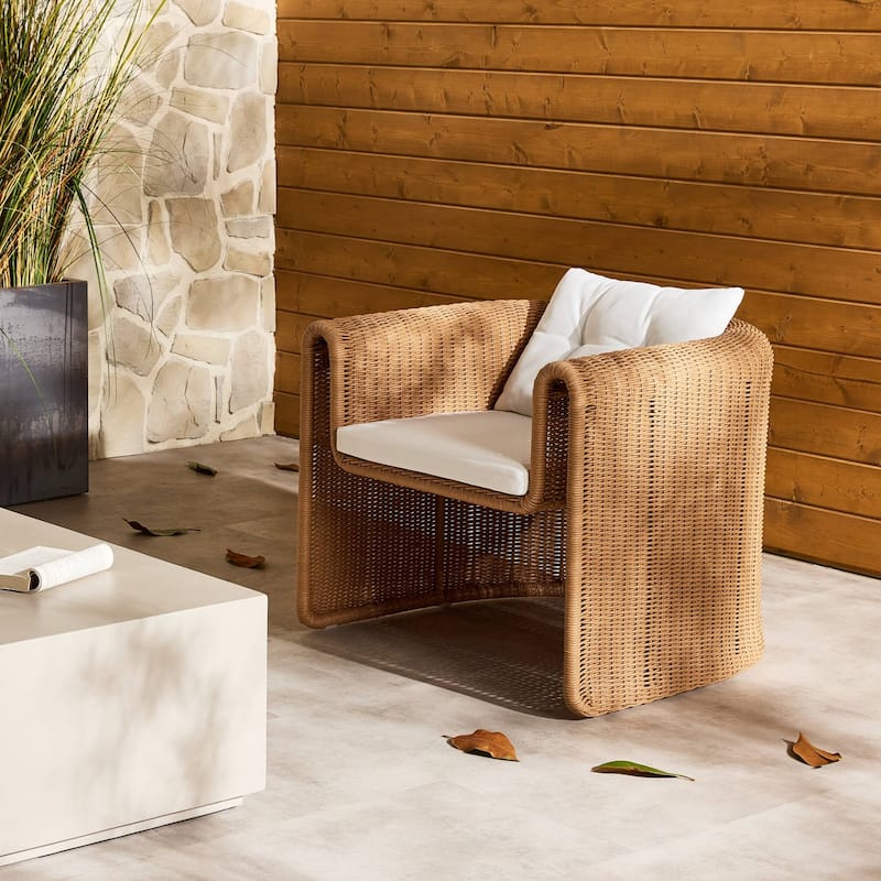 Tempe Woven Outdoor Chair-Vintage Natural - 32.0W x 32.0 x 32.0H - Vintage Natural-Stinson White