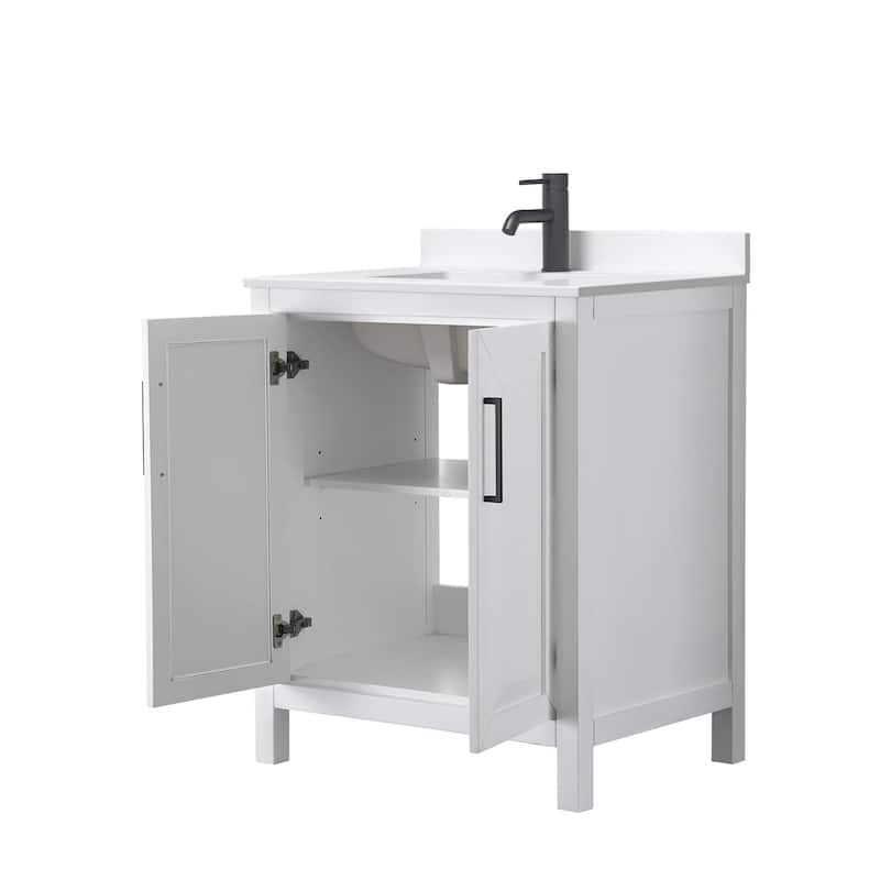 Daria 30-inch Single Vanity, Single Hole Quartz Top