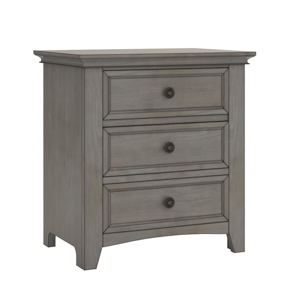 Ediline 3-drawer Wood Modular Storage Nightstand with Charging Station by iNSPIRE Q Classic