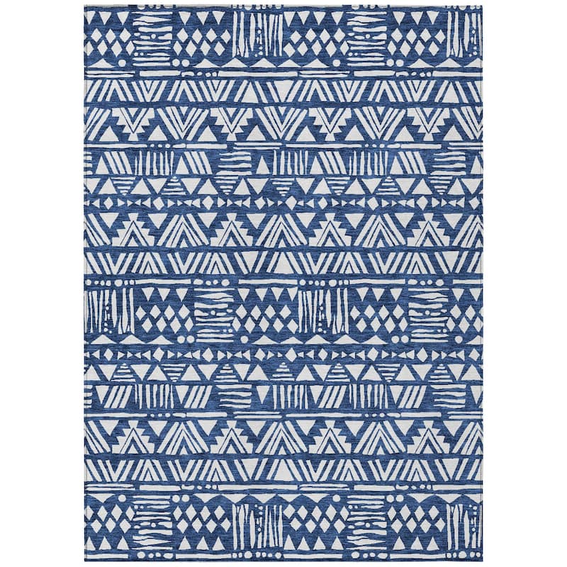 HomeRoots Southwestern Transitional Rectangle Outdoor Rug