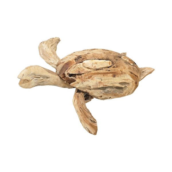 4" Natural Brown Islamorada Driftwood Turtle - N/A