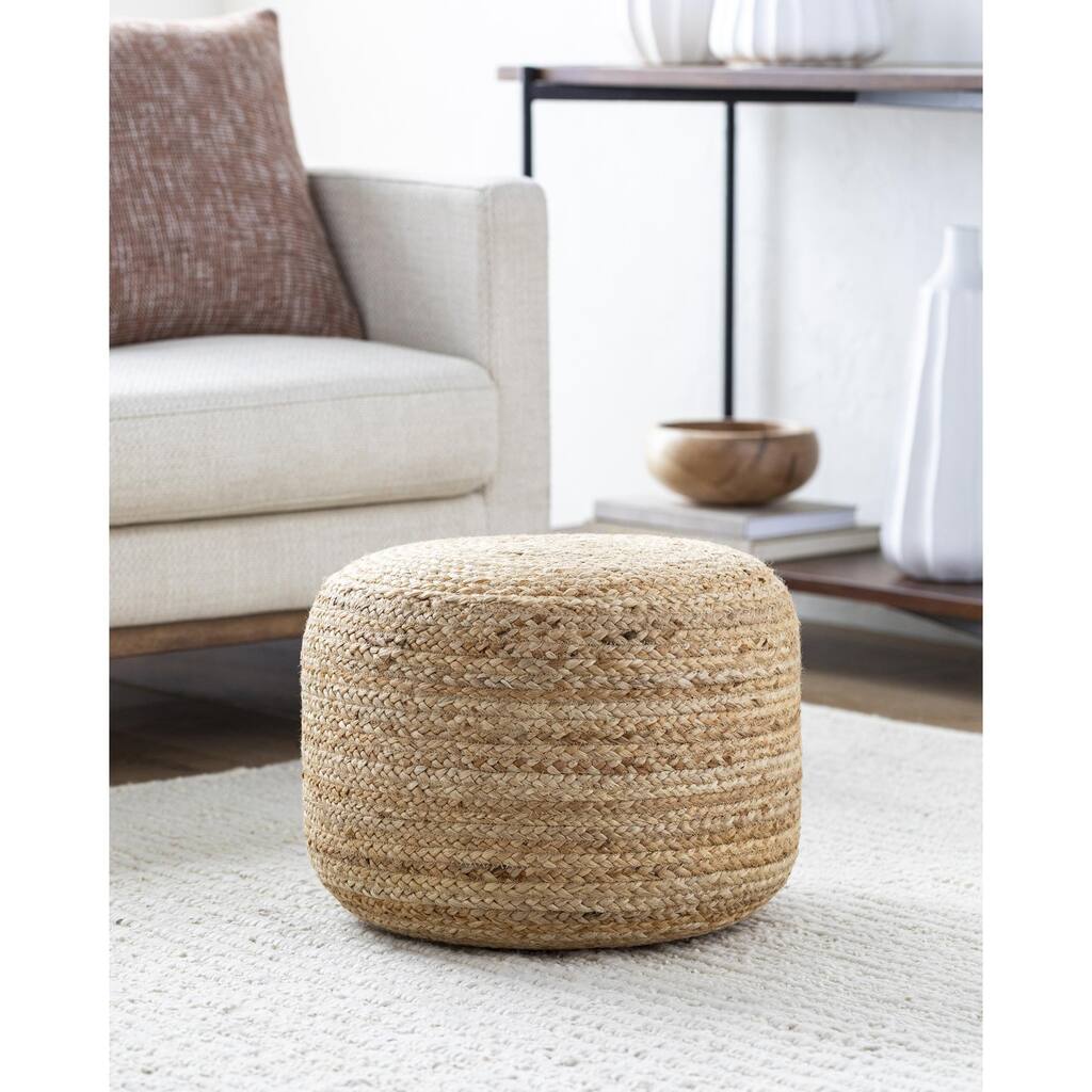 Artistic Weavers Budapest Farmhouse Solid Color Pouf