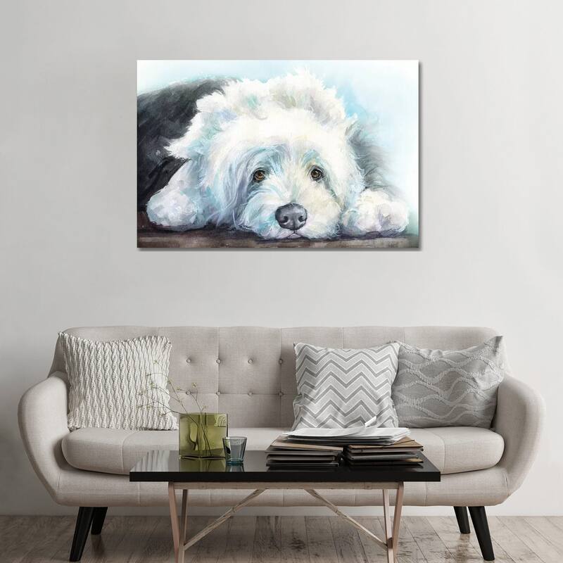 iCanvas "Old English Sheepdog Puppy" by George Dyachenko Canvas Print - 32x48x1.5