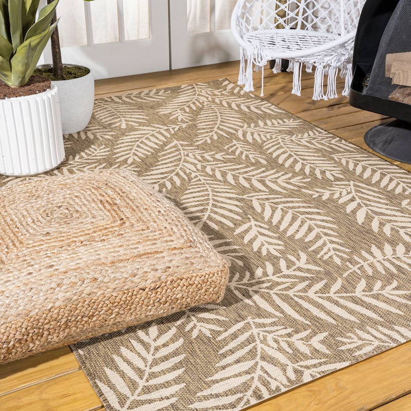 JONATHAN Y Galon Palm Frond Indoor/Outdoor Area Rug