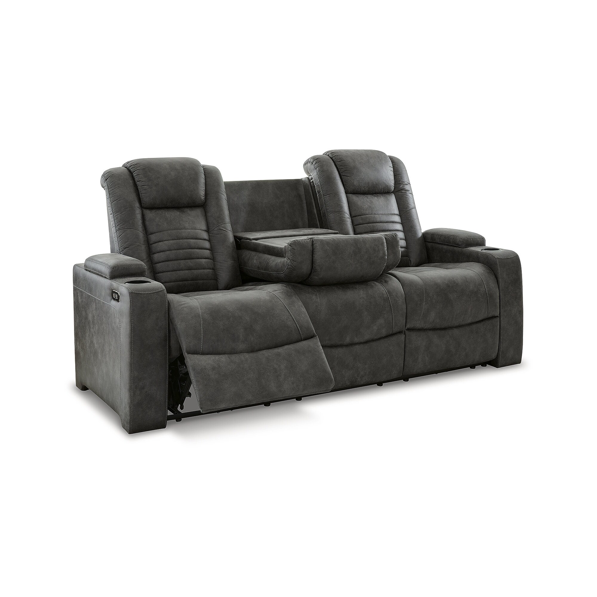 Ashley power reclining cheap sofa with power headrest